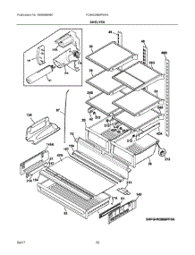 05 - Shelves parts for Frigidaire Refrigerator FGHN2866PEEA from AppliancePartsPros.com