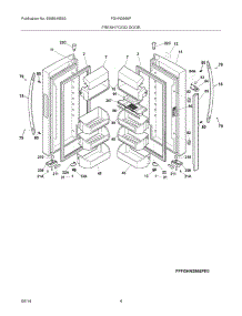 05 - Fresh Food Doors parts for Frigidaire Refrigerator FGHN2866PF2 from AppliancePartsPros.com