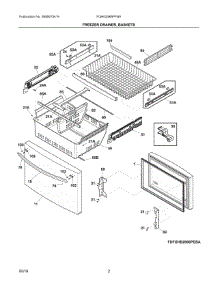 02 - Freezer Drawer, Baskets parts for Frigidaire Refrigerator FGHN2866PFBA from AppliancePartsPros.com