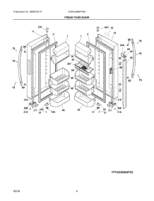 03 - Fresh Food Door parts for Frigidaire Refrigerator FGHN2866PFBA from AppliancePartsPros.com