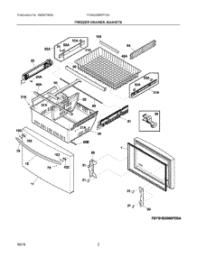 02 - Freezer Drawer, Baskets parts for Frigidaire Refrigerator FGHN2866PFDA from AppliancePartsPros.com
