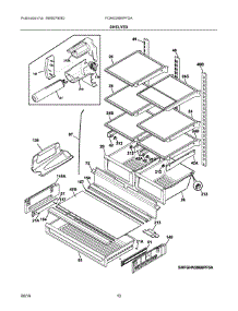 05 - Shelves parts for Frigidaire Refrigerator FGHN2866PFDA from AppliancePartsPros.com