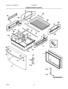 02 - Freezer Drawer, Baskets parts for Frigidaire Refrigerator FGHN2866PFHA from AppliancePartsPros.com