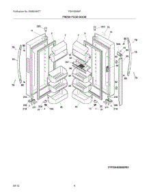 05 - Fresh Food Doors parts for Frigidaire Refrigerator FGHN2866PP1 from AppliancePartsPros.com