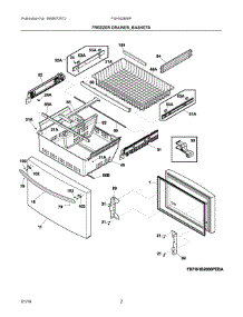 02 - Freezer Drawer, Baskets parts for Frigidaire Refrigerator FGHN2866PP7A from AppliancePartsPros.com