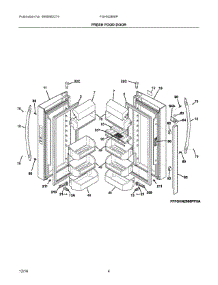 03 - Fresh Food Door parts for Frigidaire Refrigerator FGHN2866PPEA from AppliancePartsPros.com