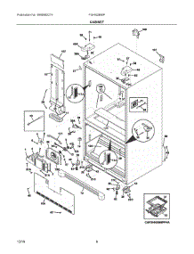 04 - Cabinet parts for Frigidaire Refrigerator FGHN2866PPEA from AppliancePartsPros.com
