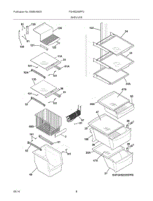 09 - Shelves parts for Frigidaire Refrigerator FGHS2355PF2 from AppliancePartsPros.com