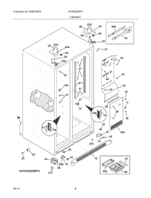 07 - Cabinet parts for Frigidaire Refrigerator FGHS2355PF4 from AppliancePartsPros.com