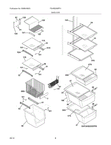 09 - Shelves parts for Frigidaire Refrigerator FGHS2355PF4 from AppliancePartsPros.com