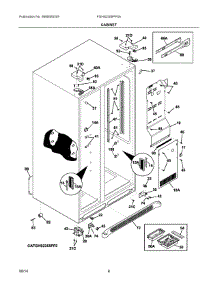 04 - Cabinet parts for Frigidaire Refrigerator FGHS2355PF5A from AppliancePartsPros.com