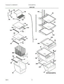 05 - Shelves parts for Frigidaire Refrigerator FGHS2355PF5A from AppliancePartsPros.com