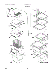 05 - Shelves parts for Frigidaire Refrigerator FGHS2355PF6B from AppliancePartsPros.com