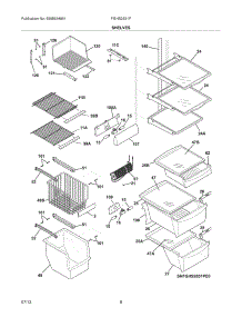 09 - Shelves parts for Frigidaire Refrigerator FGHS2631PE2 from AppliancePartsPros.com