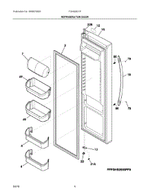 03 - Refrigerator Door parts for Frigidaire Refrigerator FGHS2631PE4A from AppliancePartsPros.com