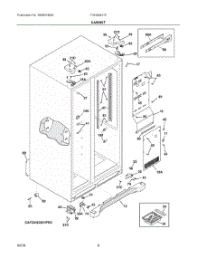04 - Cabinet parts for Frigidaire Refrigerator FGHS2631PE4A from AppliancePartsPros.com