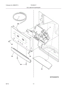 15 - Ice & Water Dispenser parts for Frigidaire Refrigerator FGHS2631PF1 from AppliancePartsPros.com