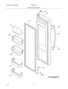 05 - Refrigerator Door parts for Frigidaire Refrigerator FGHS2631PF3 from AppliancePartsPros.com
