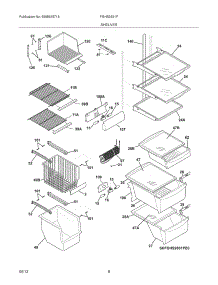 09 - Shelves parts for Frigidaire Refrigerator FGHS2631PP1 from AppliancePartsPros.com