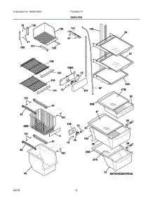 05 - Shelves parts for Frigidaire Refrigerator FGHS2631PP4A from AppliancePartsPros.com