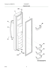03 - Freezer Door parts for Frigidaire Refrigerator FGHS2655PF1 from AppliancePartsPros.com