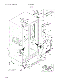 07 - Cabinet parts for Frigidaire Refrigerator FGHS2655PF1 from AppliancePartsPros.com