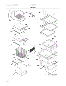 09 - Shelves parts for Frigidaire Refrigerator FGHS2655PF1 from AppliancePartsPros.com