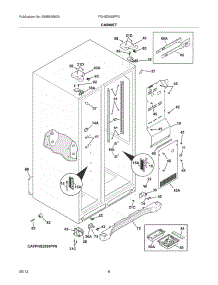07 - Cabinet parts for Frigidaire Refrigerator FGHS2655PF2 from AppliancePartsPros.com