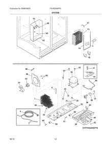 13 - System parts for Frigidaire Refrigerator FGHS2655PF2 from AppliancePartsPros.com