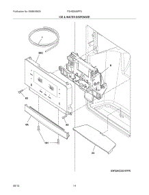 15 - Ice & Water Dispenser parts for Frigidaire Refrigerator FGHS2655PF2 from AppliancePartsPros.com