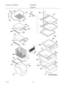 09 - Shelves parts for Frigidaire Refrigerator FGHS2655PF4 from AppliancePartsPros.com