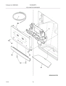 15 - Ice & Water Dispenser parts for Frigidaire Refrigerator FGHS2655PF4 from AppliancePartsPros.com