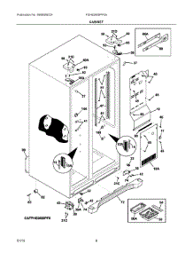 04 - Cabinet parts for Frigidaire Refrigerator FGHS2655PF5A from AppliancePartsPros.com