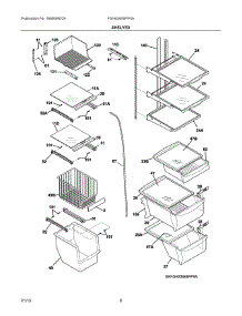 05 - Shelves parts for Frigidaire Refrigerator FGHS2655PF5A from AppliancePartsPros.com