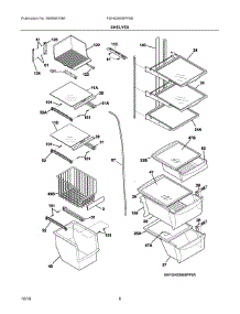 05 - Shelves parts for Frigidaire Refrigerator FGHS2655PF6B from AppliancePartsPros.com