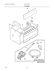 10 - Ice Maker parts for Frigidaire Refrigerator FGHS2655PF6B from AppliancePartsPros.com