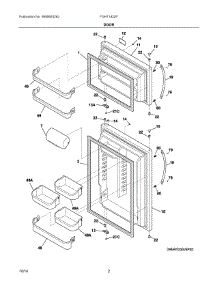 02 - Door parts for Frigidaire Refrigerator FGHT1832PE3 from AppliancePartsPros.com