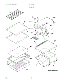 04 - Shelves parts for Frigidaire Refrigerator FGHT1832PE4 from AppliancePartsPros.com