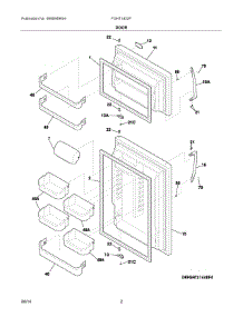 02 - Door parts for Frigidaire Refrigerator FGHT1832PF5 from AppliancePartsPros.com
