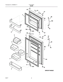 02 - Door parts for Frigidaire Refrigerator FGHT1846QF4 from AppliancePartsPros.com