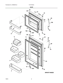 02 - Door parts for Frigidaire Refrigerator FGHT2046QE0 from AppliancePartsPros.com