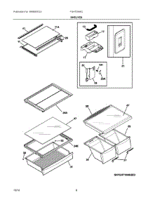 04 - Shelves parts for Frigidaire Refrigerator FGHT2046QF0 from AppliancePartsPros.com
