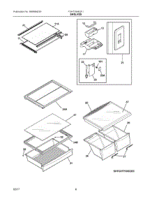04 - Shelves parts for Frigidaire Refrigerator FGHT2046QF1 from AppliancePartsPros.com