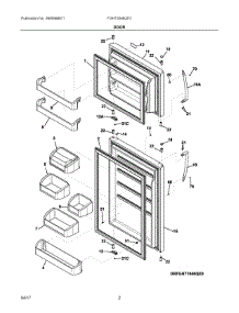 02 - Door parts for Frigidaire Refrigerator FGHT2046QF3 from AppliancePartsPros.com