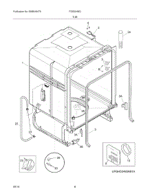 07 - Tub parts for Frigidaire Dishwasher FGID2466QB0A from AppliancePartsPros.com