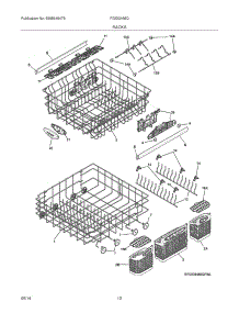 13 - Racks parts for Frigidaire Dishwasher FGID2466QB0A from AppliancePartsPros.com