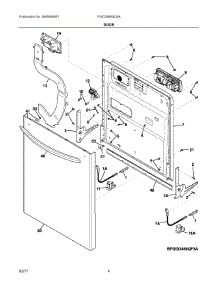 03 - Door parts for Frigidaire Dishwasher FGID2466QD0A from AppliancePartsPros.com