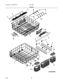 07 - Racks parts for Frigidaire Dishwasher FGID2466QF1A from AppliancePartsPros.com