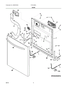 03 - Door parts for Frigidaire Dishwasher FGID2466QF5A from AppliancePartsPros.com