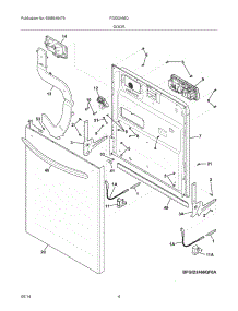 05 - Door parts for Frigidaire Dishwasher FGID2466QW0A from AppliancePartsPros.com